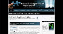 Desktop Screenshot of businessknowledgesource.com