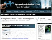 Tablet Screenshot of businessknowledgesource.com